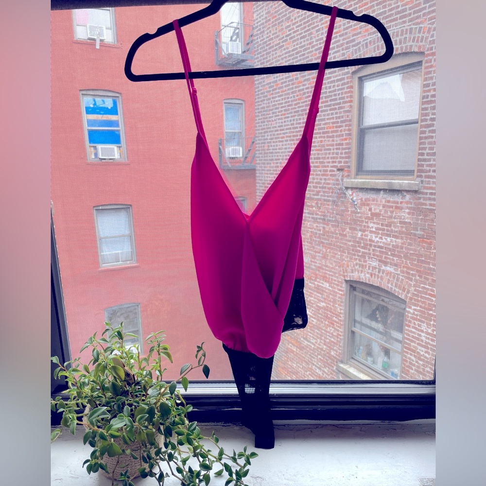 JEALOUS TOMATO Bright Pink Bodysuit | Size Small